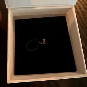 Mejuri “letter I cursive ring”